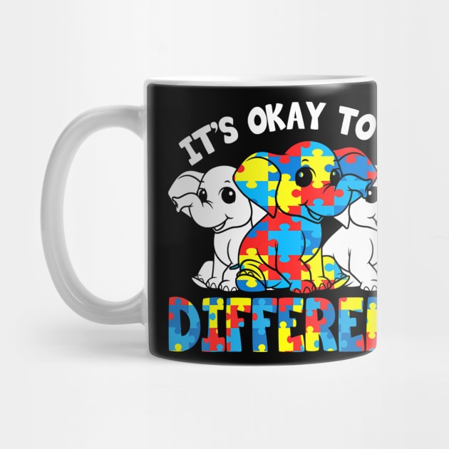 Its Ok To Be Different Cute Elephant Autism Awarenesss by hony.white